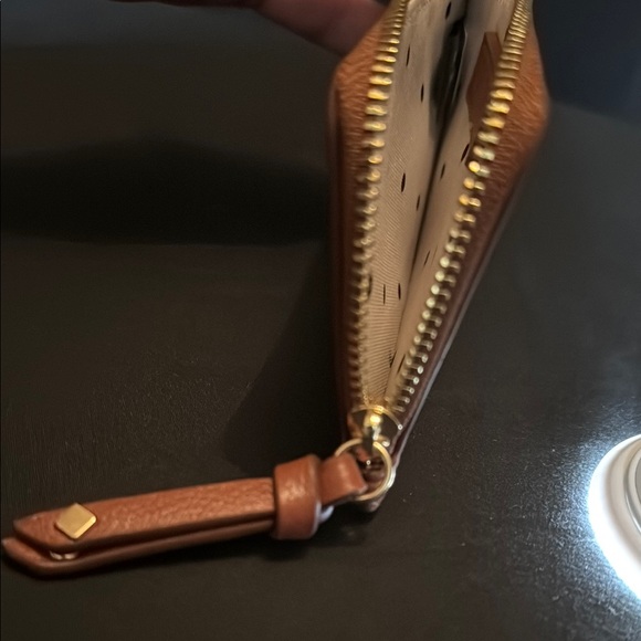 ON 34th Ramonah Brown Leather Card Holder Wallet | Zip Around Minimalist NWT - Picture 4 of 7